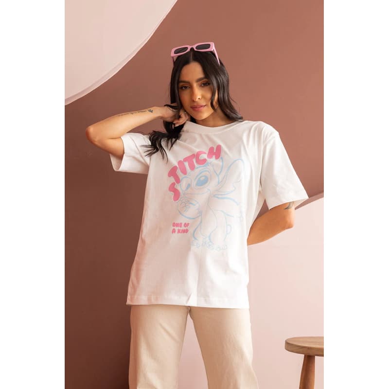 Blusa Feminina T-Shirt Stitch Algodão 100% Conforto