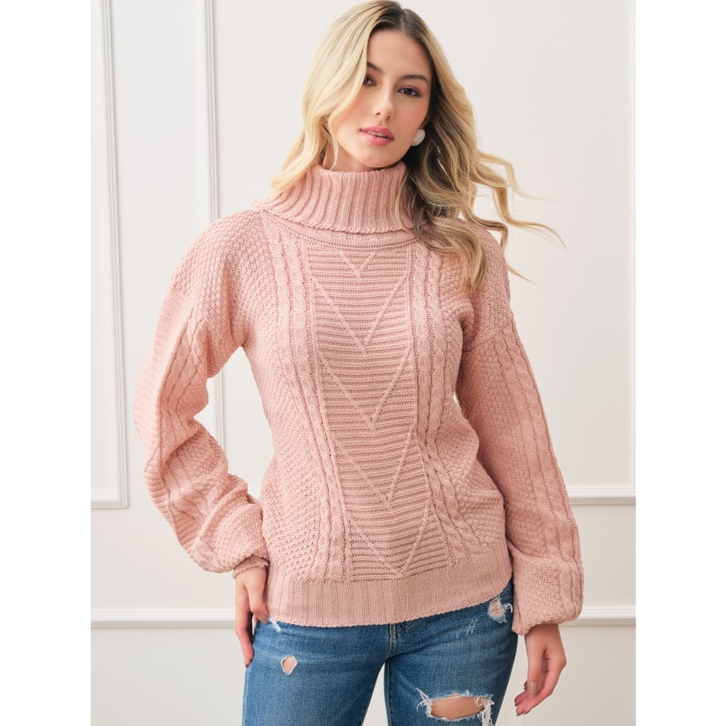 Suéter Feminino de Tricô Gola Alta – Conforto e Estilo para o Inverno