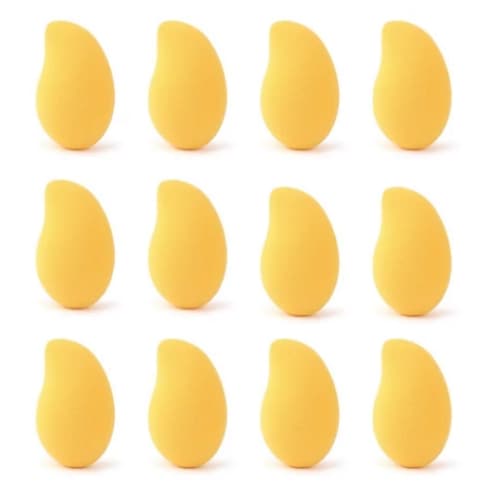 Kit Com 12 peças Esponja de Rosto Facial Maquiagem Base Manga Aleatoria