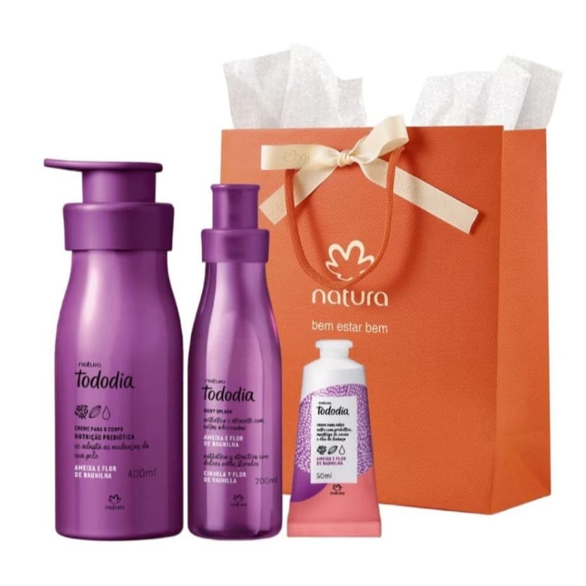 Natura Ameixa/Flor de Baunilha Kit Hidratante + Body Splash + Creme de Mãos