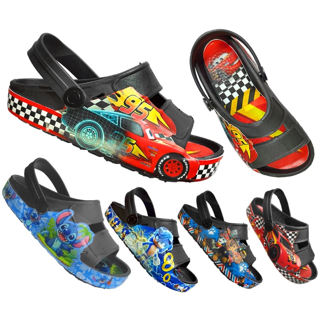 Sandália Pro Infantil Personagens Menino Papete chinelo babuche confortavel Desenhos