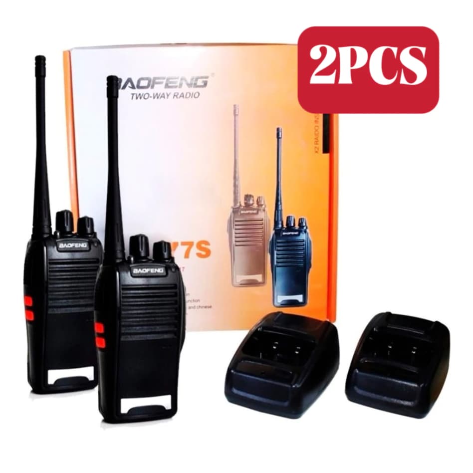 Kit 2 Rádio Comunicador Walk Talk Baofeng 777s com 16 Canais Alcance de 4-12Km