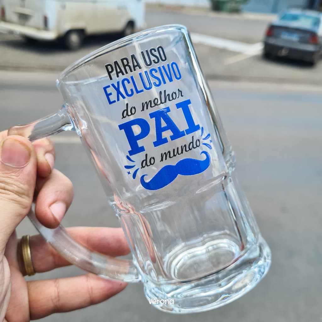 Caneca de Chopp Original 340 ml - Vidro - USO EXCLUSIVO PAI