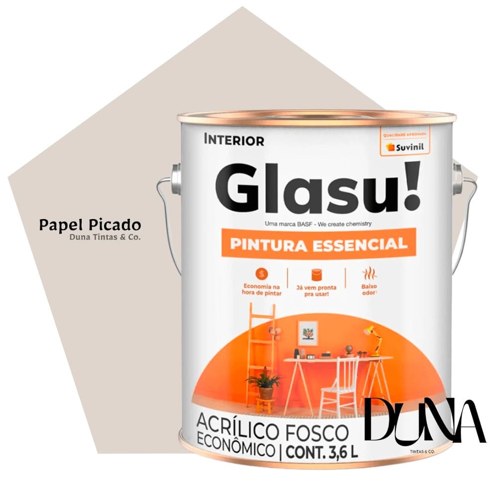 Tinta Glasu Suvinil Antimofo Econômica Papel Picado 3,6L