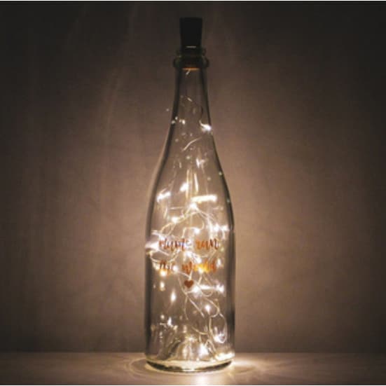 Fio Luz Fada Rolha Garrafa 20 Lâmpada Led Decorar 2 Metros