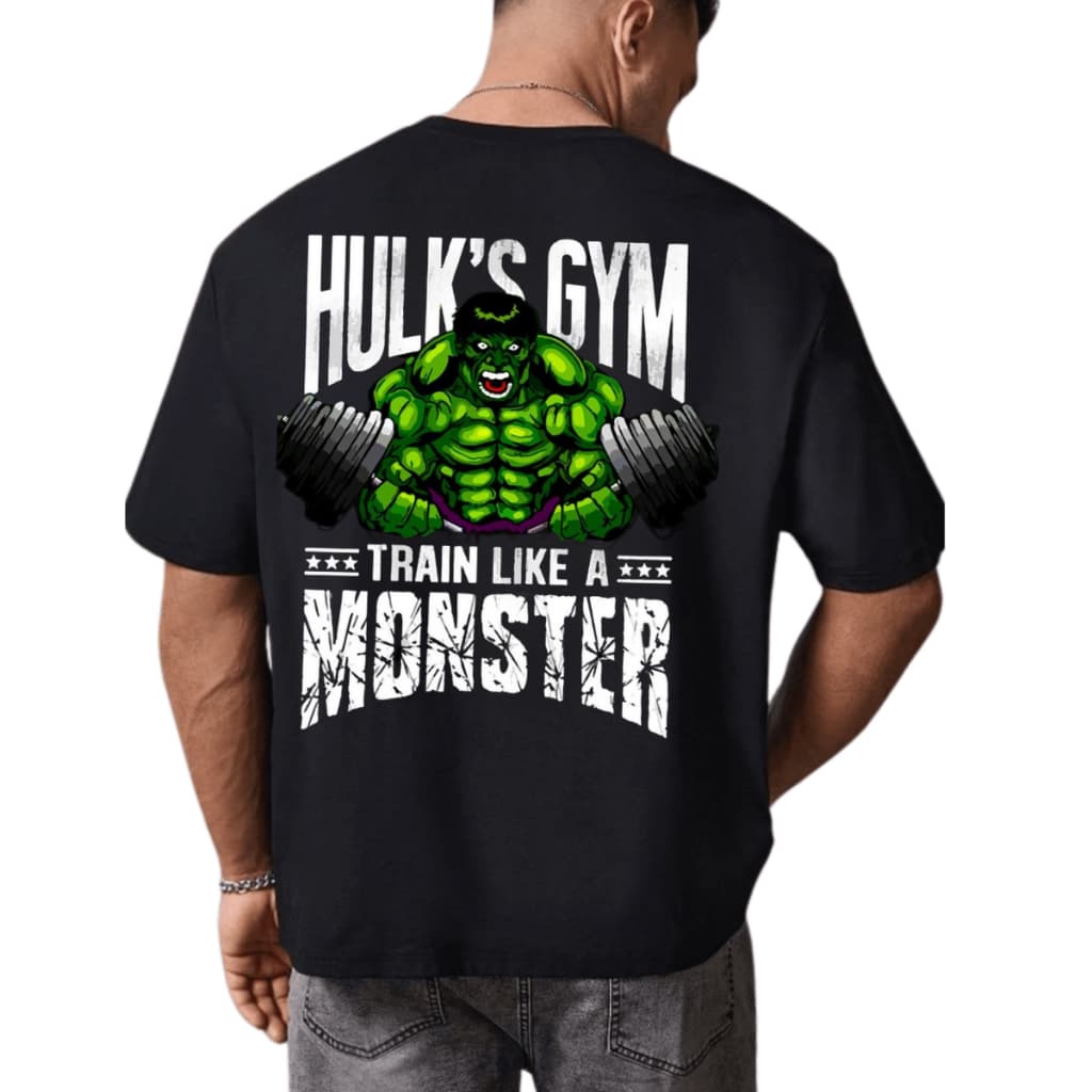Camisa Camiseta Masculina oversized Moda Treino Musculação Hulk Peso