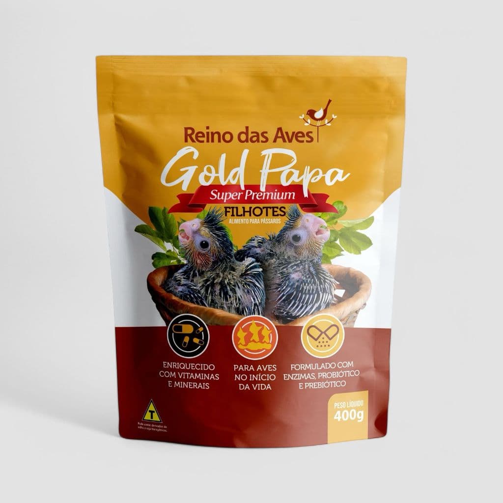 RAÇÃO GOLD PAPA FILHOTE REFIL 400G | COMPLETA INDICADA PARA PAPAGAIOS, ARARAS, CALOPSITAS, AGAPORNIS, ETC