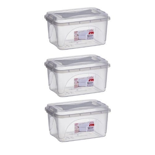 Caixas Organizadoras 3 Litros Transparente Tampa Com Trava Multiuso Organizador