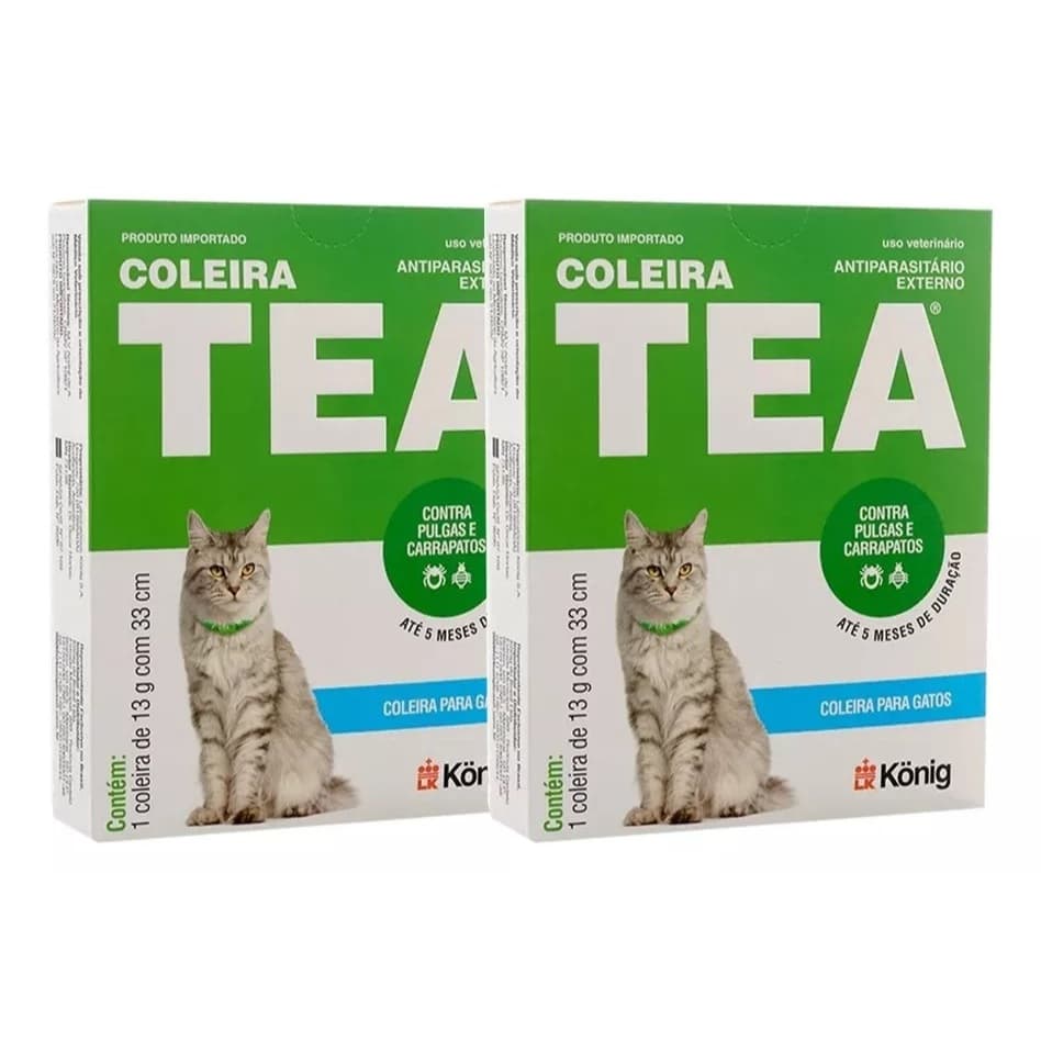 2 Un Coleira Antipulgas Para Gatos Tea 327 13g 33cm