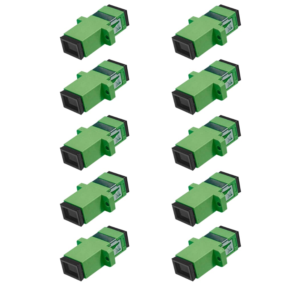 Kit 100 unidades Adaptador Óptico SM SC-APC Simplex