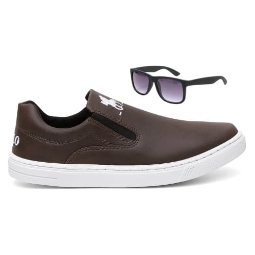 Sapatenis Polo Plus Original Sapatilha + Óculos De Sol Promo