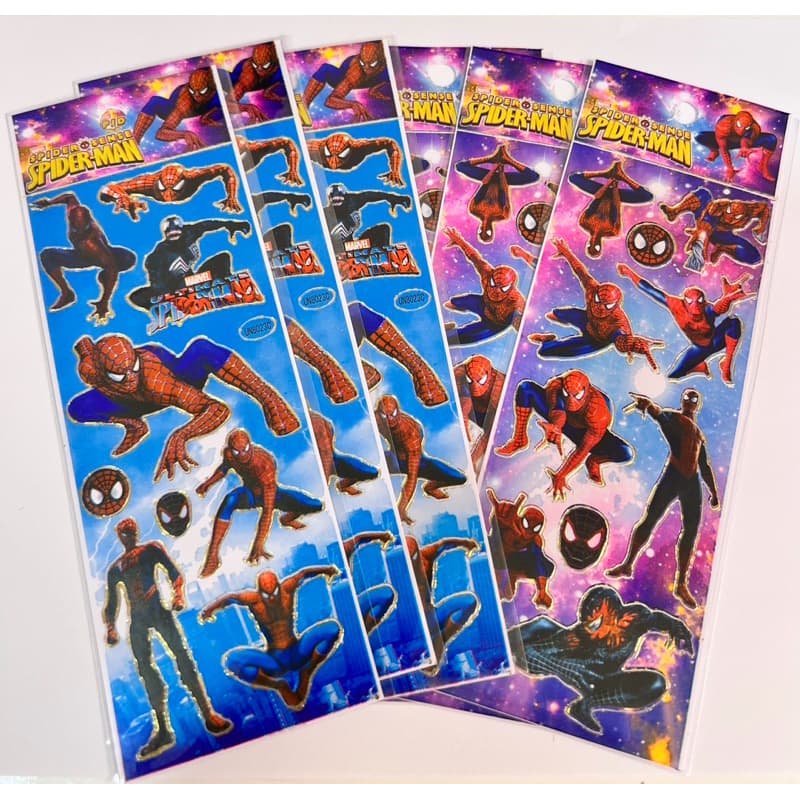 Homem Aranha 10 cartelas adesivo infantil