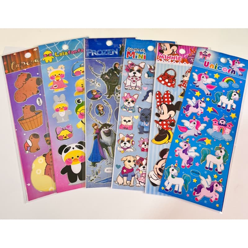 10 cartelas adesivo infantil menina