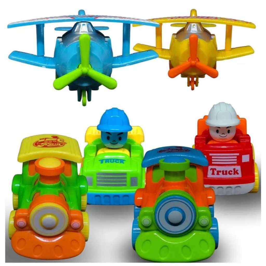 Kit Carrinho  Brinquedo Infantil Colorido C 6 Carrinhos