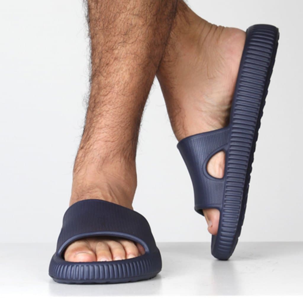 Nuvem Chinelo Masculino Anatomico ortopédico flexível 100% EVA Corfortável azul 37 ao 44