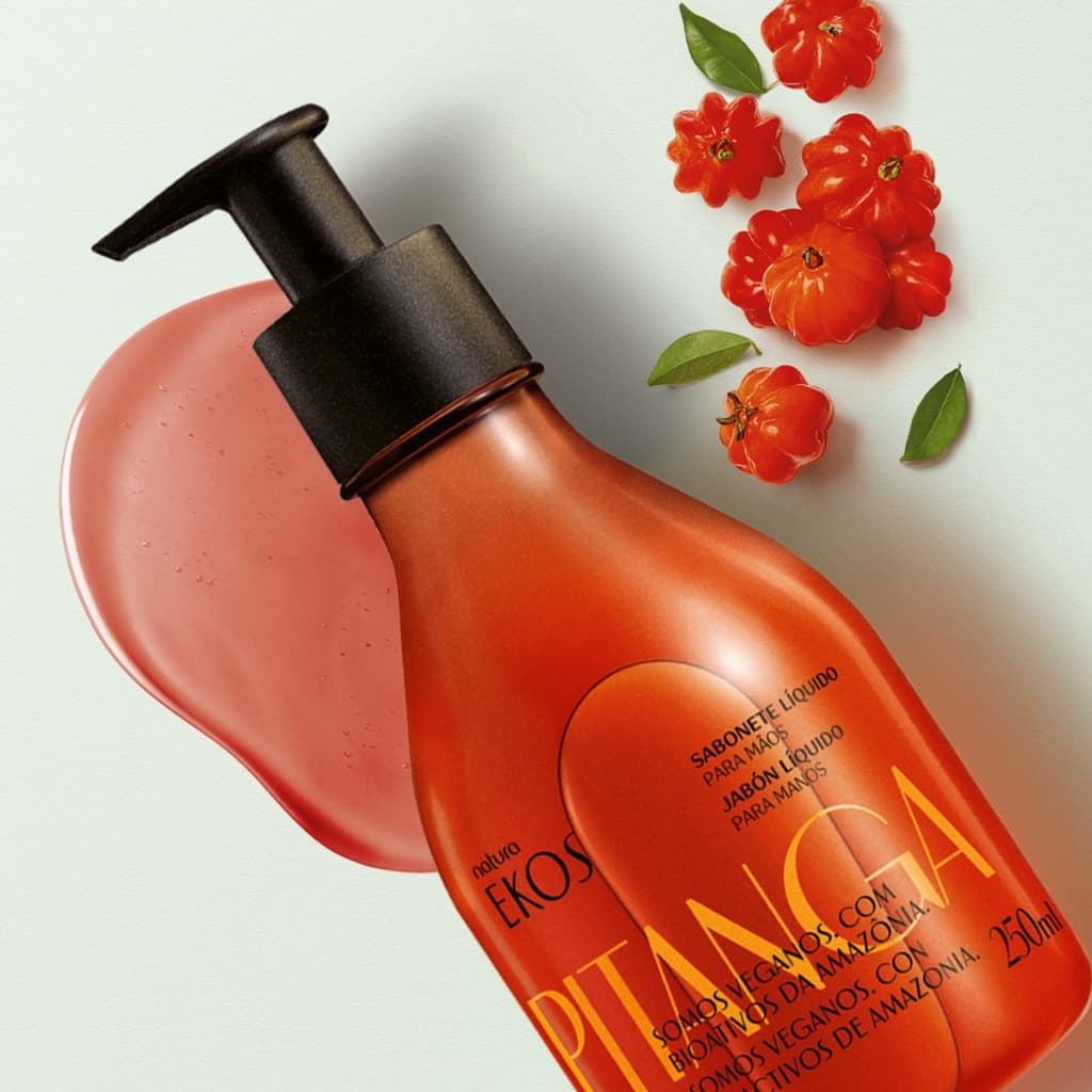 Sabonete Líquido para Mãos Natura Ekos Pitanga 250ml | Limpeza Refrescante e Aroma Vibrante