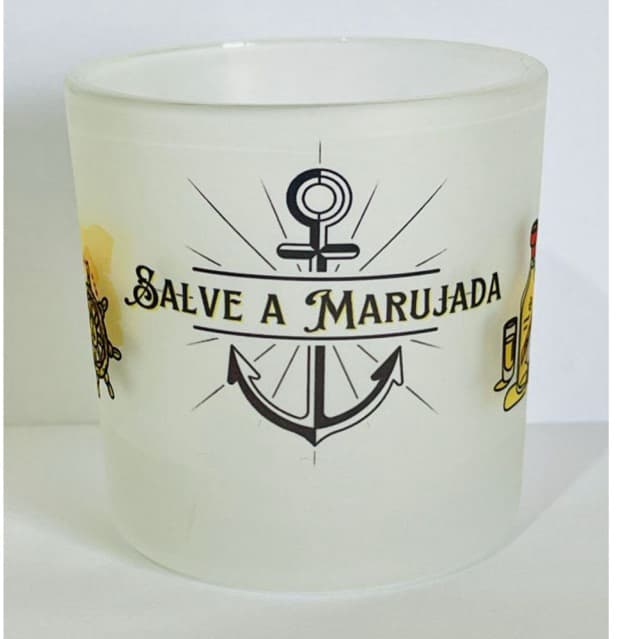Copo de MARINHEIRO Whisky e bebidas - Umbanda, Quimbanda e Candomblé Vidro 260ml