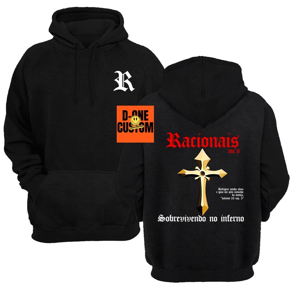 Blusa De Frio Moletom Musica Racionais Mcs Sobrevivendo No Inferno Álbum Rap Hip Hop