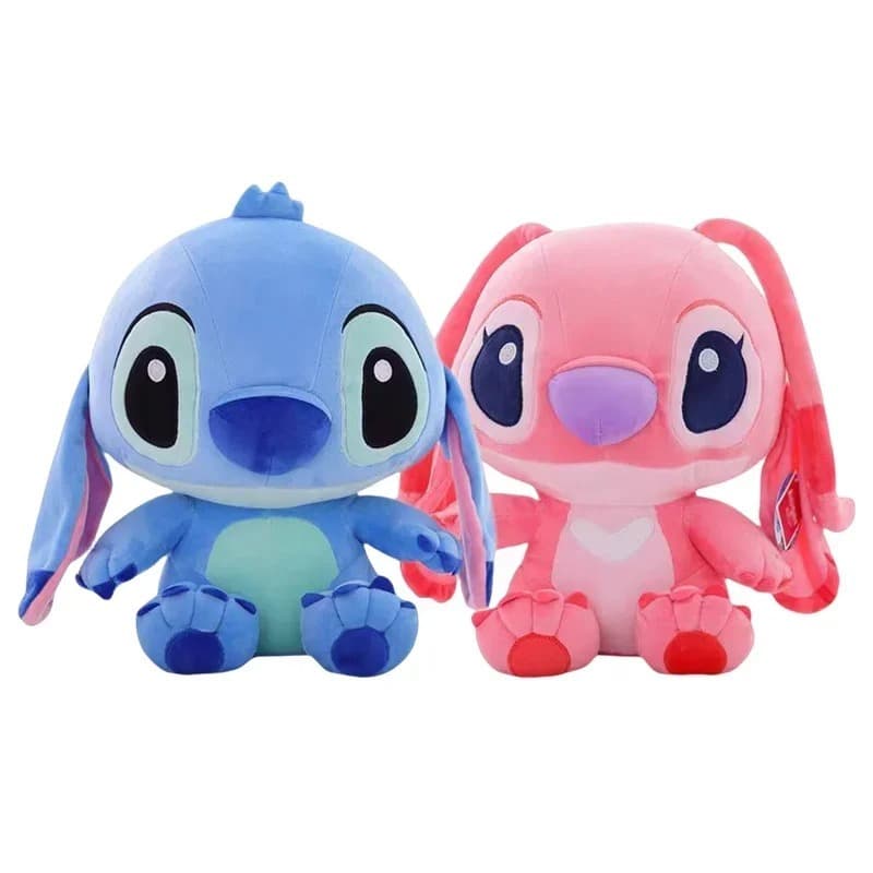 Pelúcia 25cm Lilo E Stitch E Angel Disney Azul Ou Rosa Antialérgico