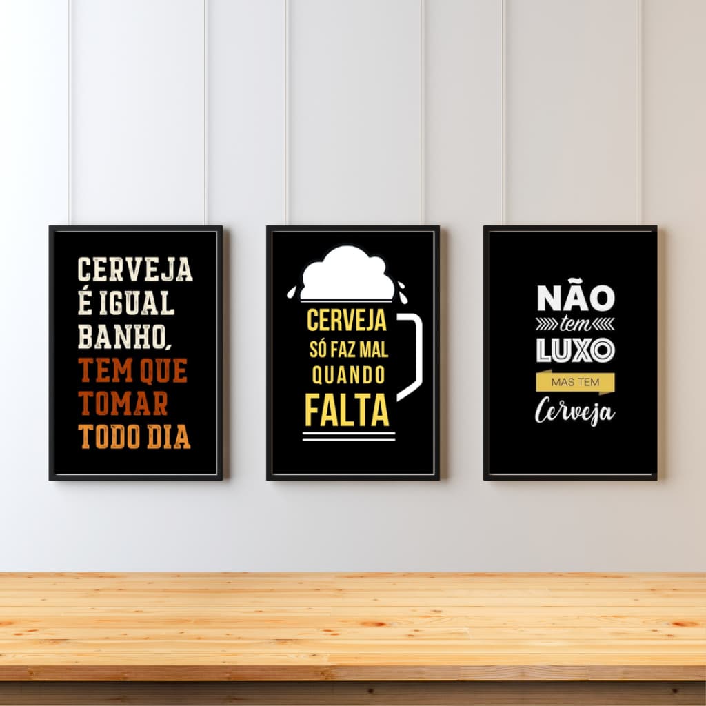 Placas/Quadros Decorativos - Para apaixonados por Cerveja