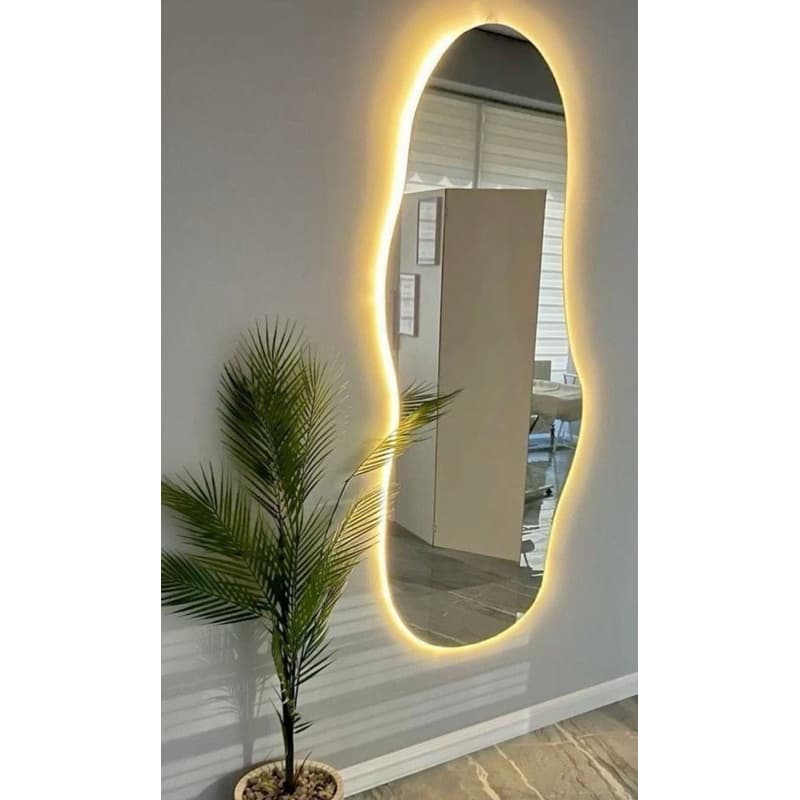 Espelho com Led organico corpo inteiro provador lançamento suporte bateria/fonte quarto sala hall 19