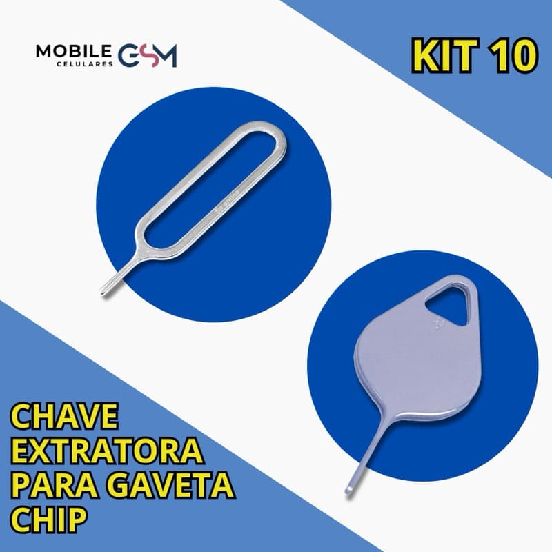 KIT Chaves extratoras gaveta tira chip celular atacado revenda