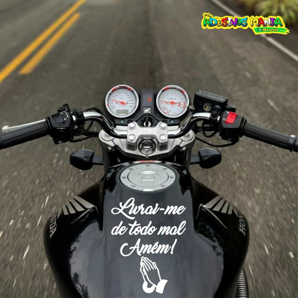 Adesivo Livrai-me De Todo Mal Amém! Carro Rebaixado Moto