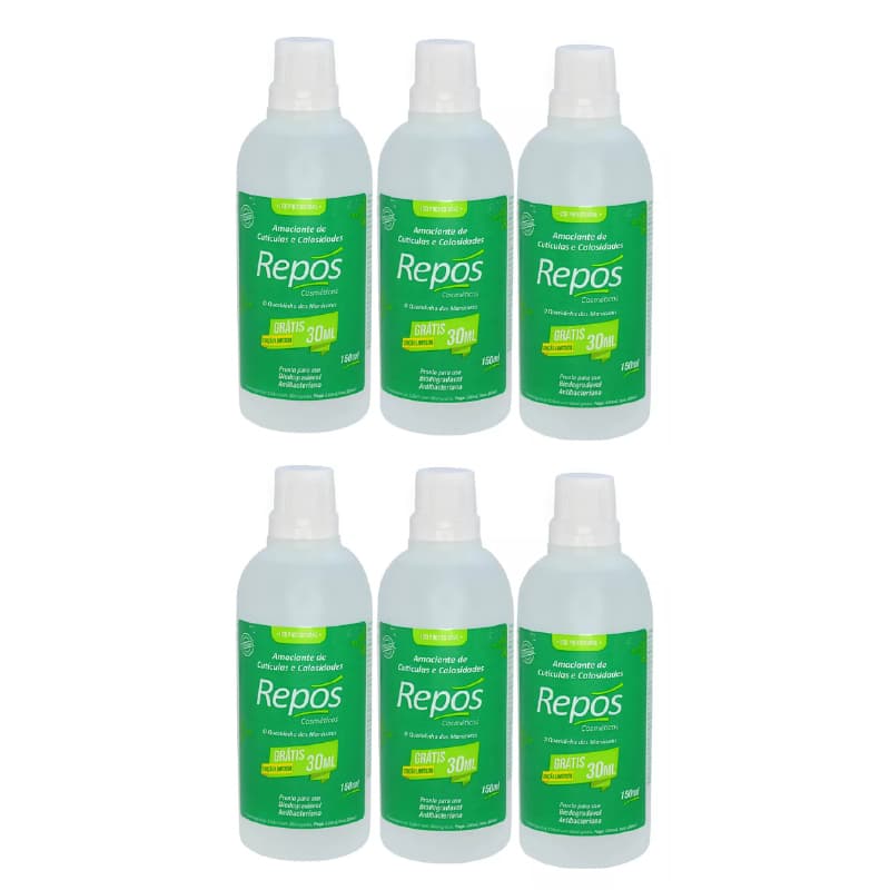 06 Amaciante Amolecedor Cuticulas e Calosidades Repós 150ml Mãos e Pés