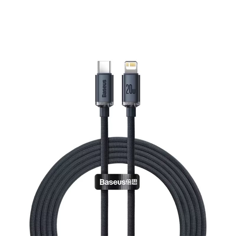 Cabo Baseus Turbo P Apple iPhone 20w Tipo-c / Lightning 1m Nylon Trançado Ultra Resistente Reforçado