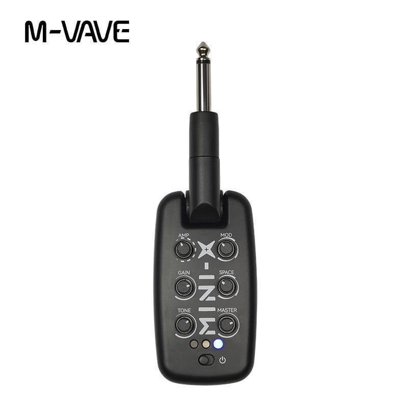 M-VAVE MINI-X Amplificador de fone de ouvido com efeitos de baixo para guitarra Amp de plug-in recarregável e portátil