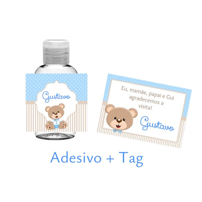 Adesivo para Frasco Álcool Gel 30ml - 3,5cx3,3