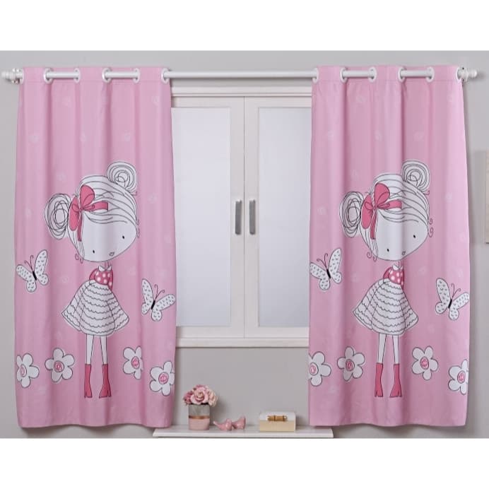 Cortina Infantil De Menino E Menina Varias Cores 2,00 X 1,50