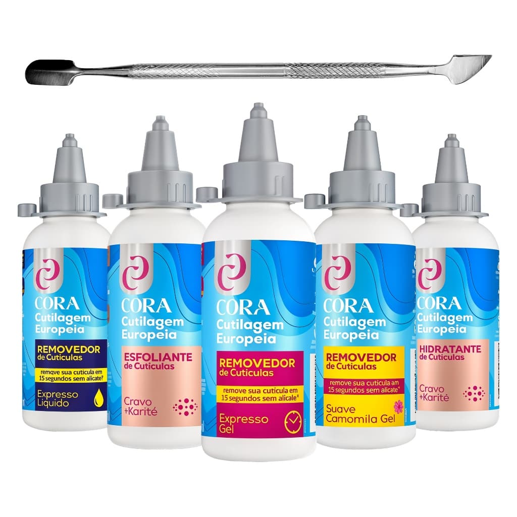 Kit Manicure Kinq Expresso Gel Removedor De Cutícula Sem Alicate Flash 100ml + Espátula Dupla Inox