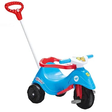 Triciclo Pedal e Passeio Lelecita Azul ou Rosa Calesita