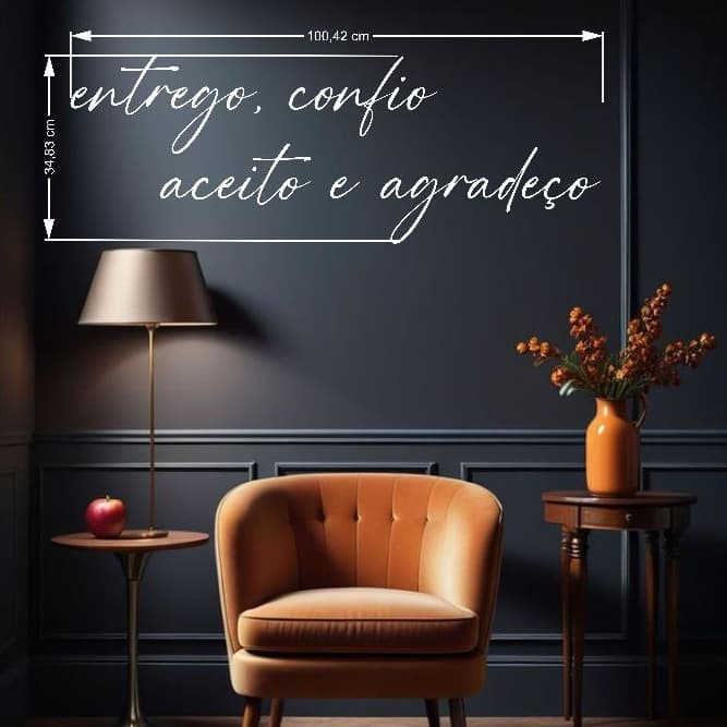 Frase Decorativa personalizada Acrílico espelhado