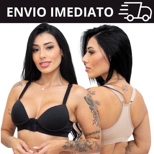 Kit 2 Sutiã Nadador Promoção Reforçado De Bojo  Alça Reforçada abertura fecho na frente
