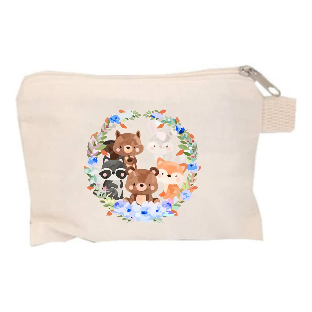 25 Necessaire algodão cru personalizada 12x18 Transfer 9x10 Temático Bosque encantado