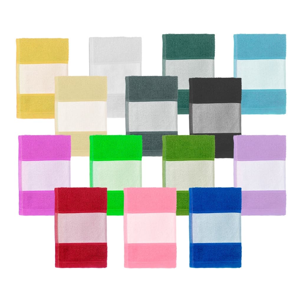 Kit 5 Toalha de Mão Para Sublimação Transfer Estampa Silk Lavabo Toalhinha Escolar Infantil 23x38cm