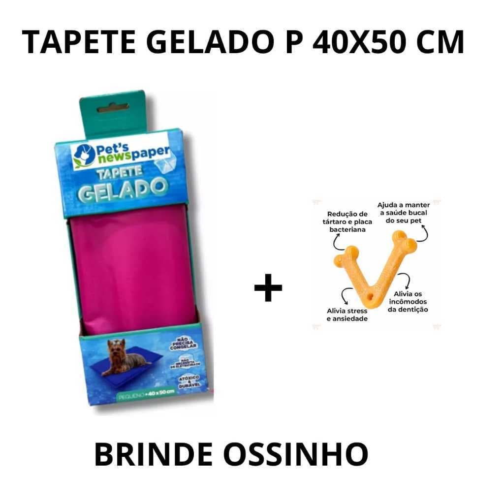KIT Tapete Gelado P 40x50 CM + Mordedor Bamboo Toys