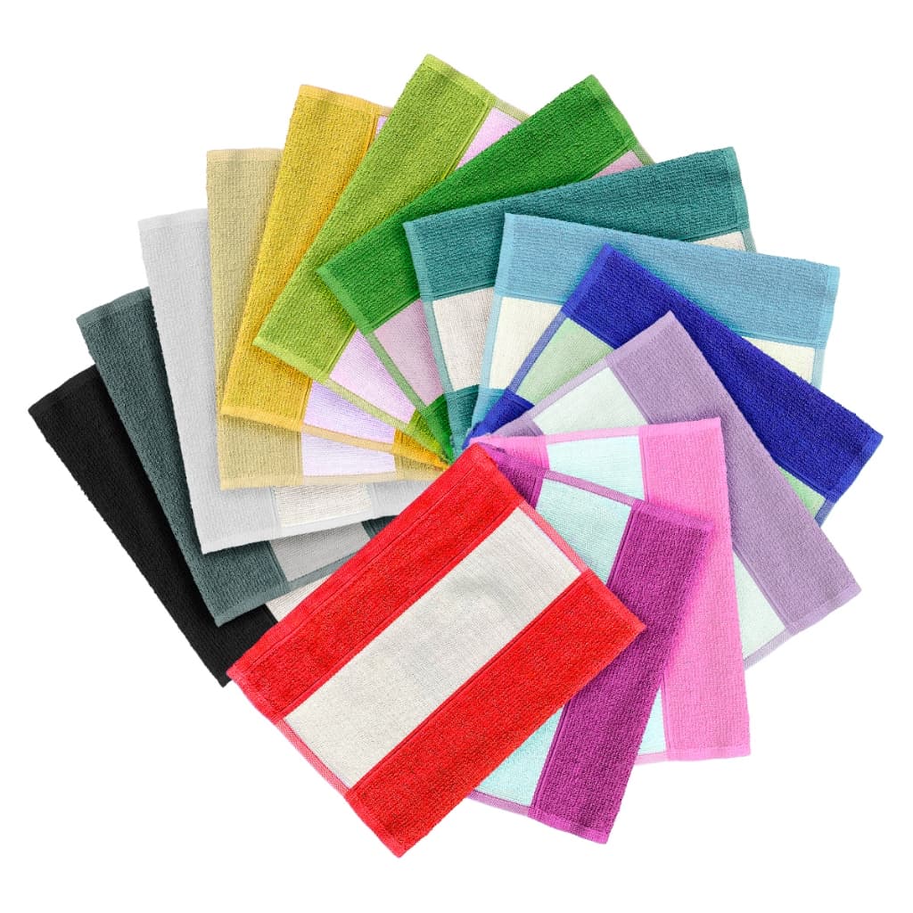 Kit 5 Toalhas Social Sublimação Transfer Estampa Silk Lavabo Boca Mao Rosto Escolar Infantil 23x38cm