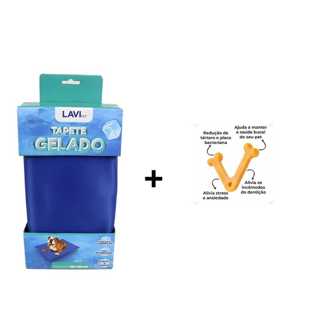 KIT Tapete Gelado G 90x50 CM + Mordedor Bamboo Toys