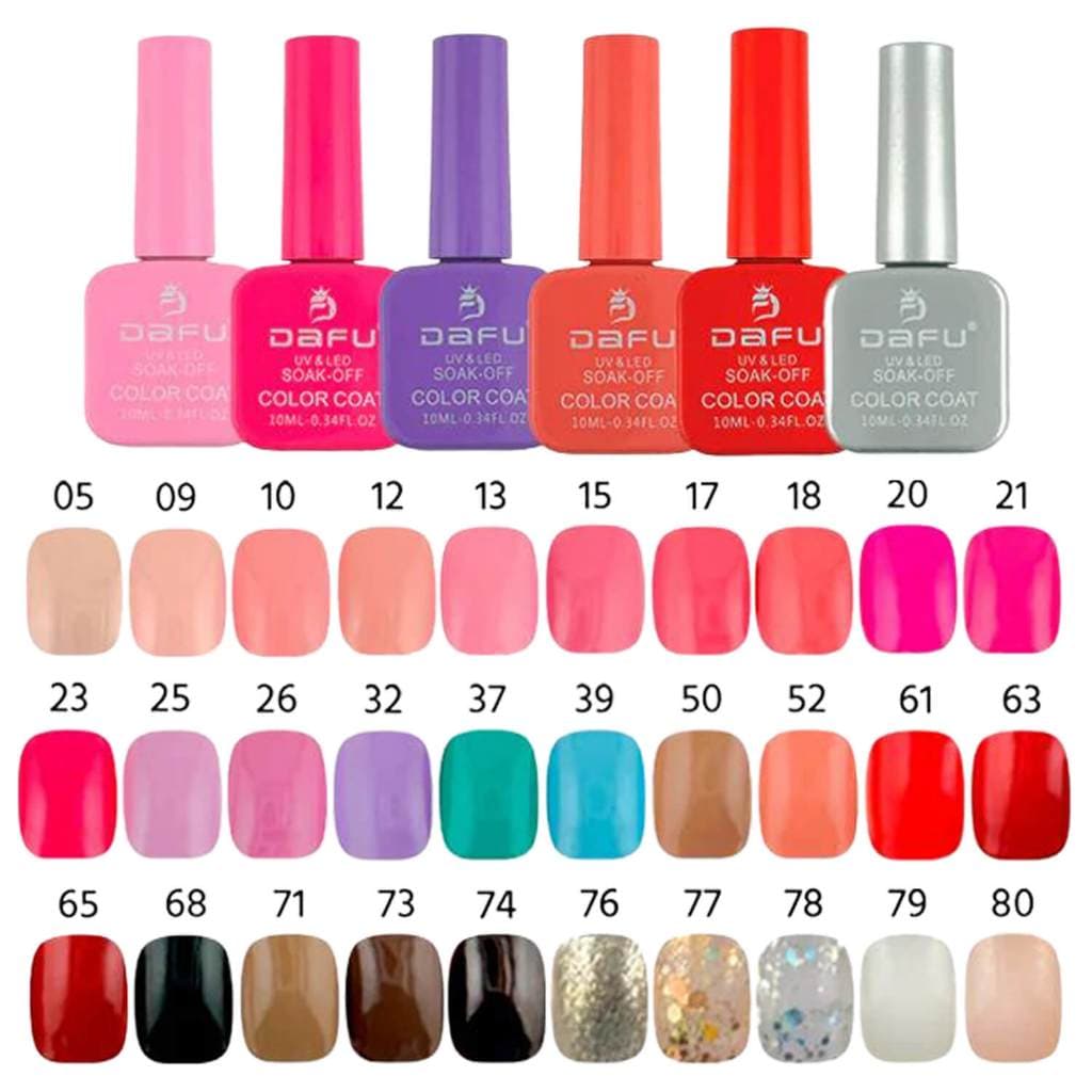 Esmalte Gel Dafu Color Coat Soak-Off Profissional Secagem Cabine Uv/Led 10ml