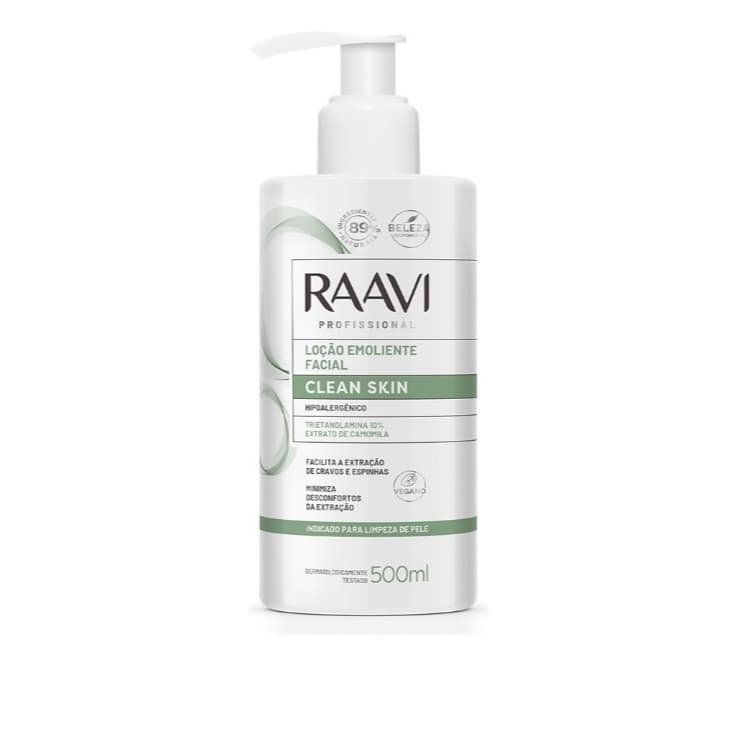 Loção Emoliente Facial  clean skin Raavi 500ml