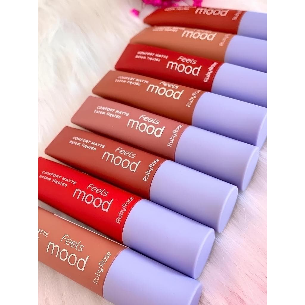 Batom Líquido Feels Mood Comfort Matte Alta Cobertura Ruby Rose