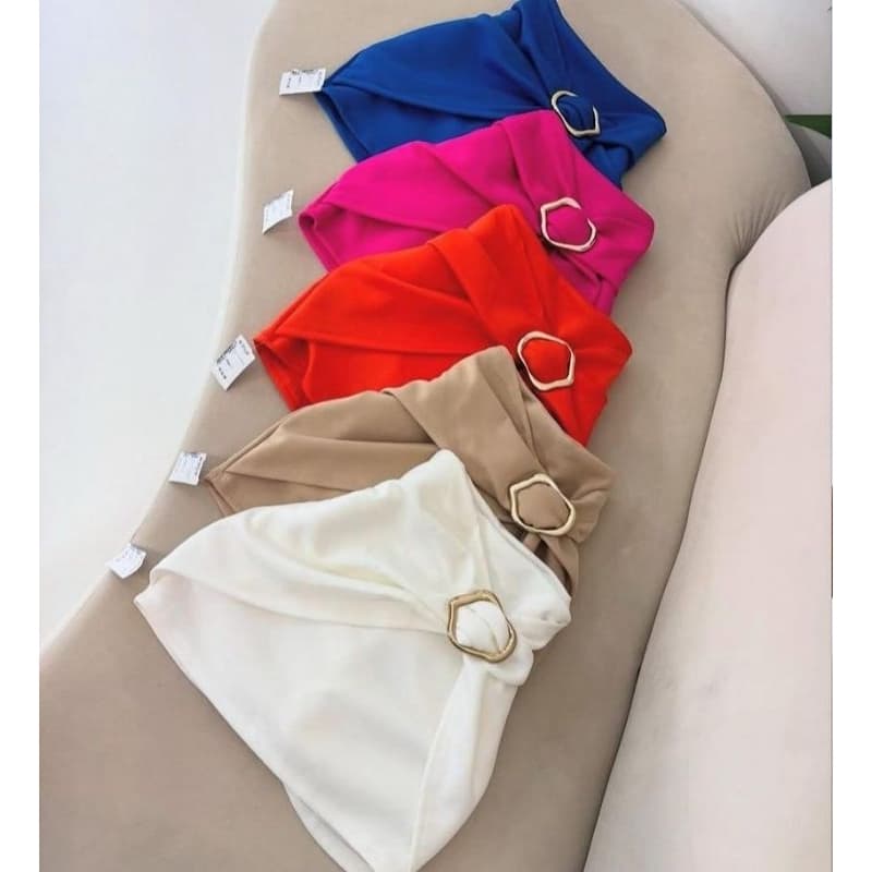 ￼Short Saia feminino Com Fivela Orgânica Neoprene Tendência Promoção