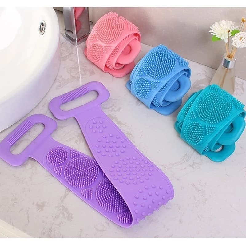 Massagem com esponja de silicone com escova, ducha, back wash, bucha, esfoliação, corpo inteiro PRONTA ENTREGA-Promoção