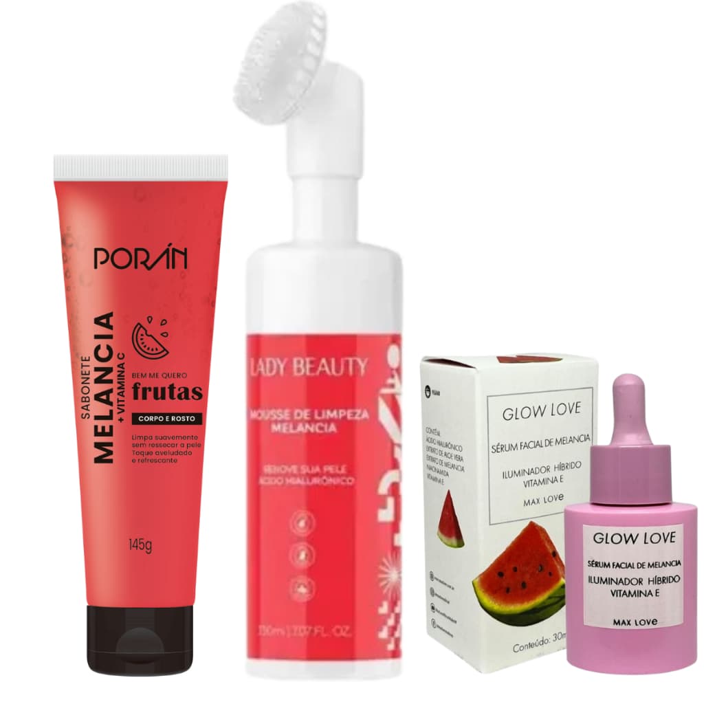 Kit limpeza de pele melancia com serum saboente