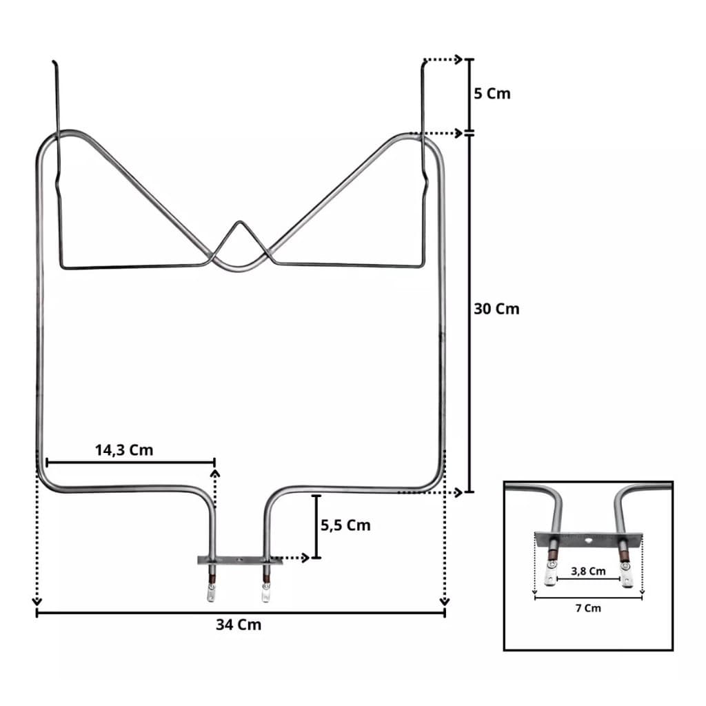 Resistência Inferior 326076881 Forno Elétrico Brastemp Consul BO360A CO060A