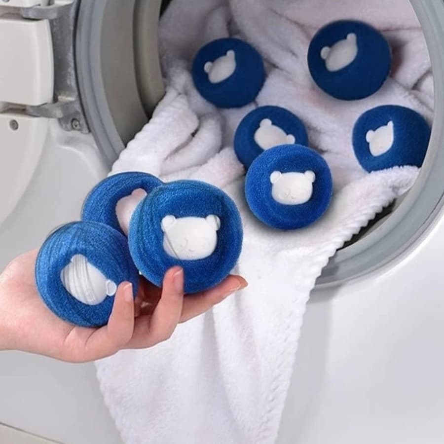 Esponjas Esferas Para Maquina De Lavar 5 cm Coletor De Pelo Ursinho Panda Removedor Reutilizável Multiuso
