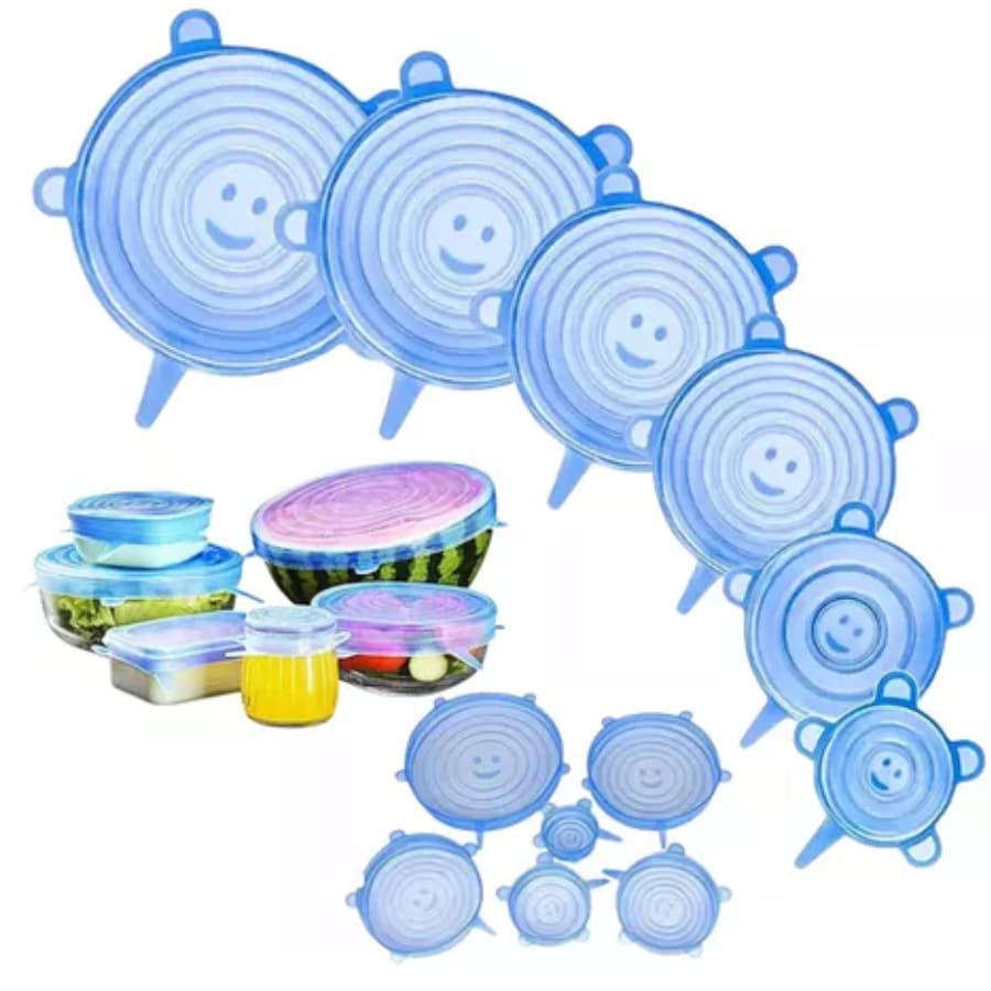 Kit Tampas Silicone Panela Pote Universal Flexível